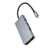 Nanocable Hub USB-C 3xUSB-A+2xHDMI+RJ45+TF+SD+PD