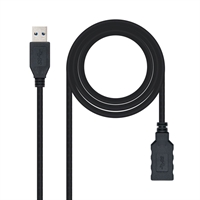 Nanocable Cable USB 3.0 Tipo A/M-A/H Negro 3.0 m