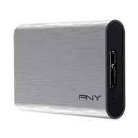 PNY SSD Externo Elite 240GB USB-C 3.1 Plata